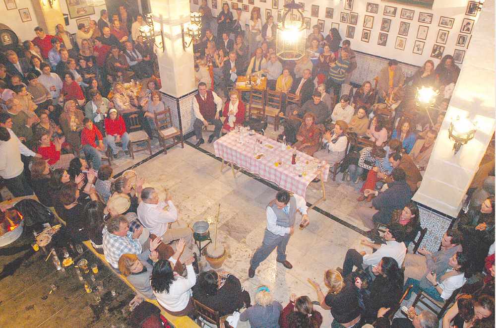 Celebración de una auténtica zambomba flamenca en Jerez.